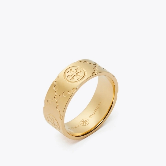 Tory Bruch ICON T MONOGRAM RING Size 8 - Picture 3 of 9
